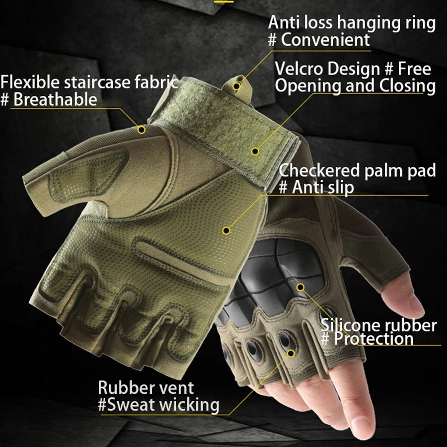 Tactical Fingerless Gloves