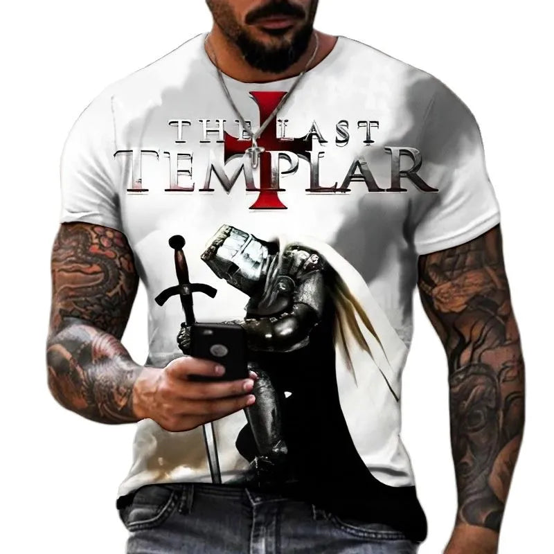 Templar 3D Printed Men's T-Shirt Cross